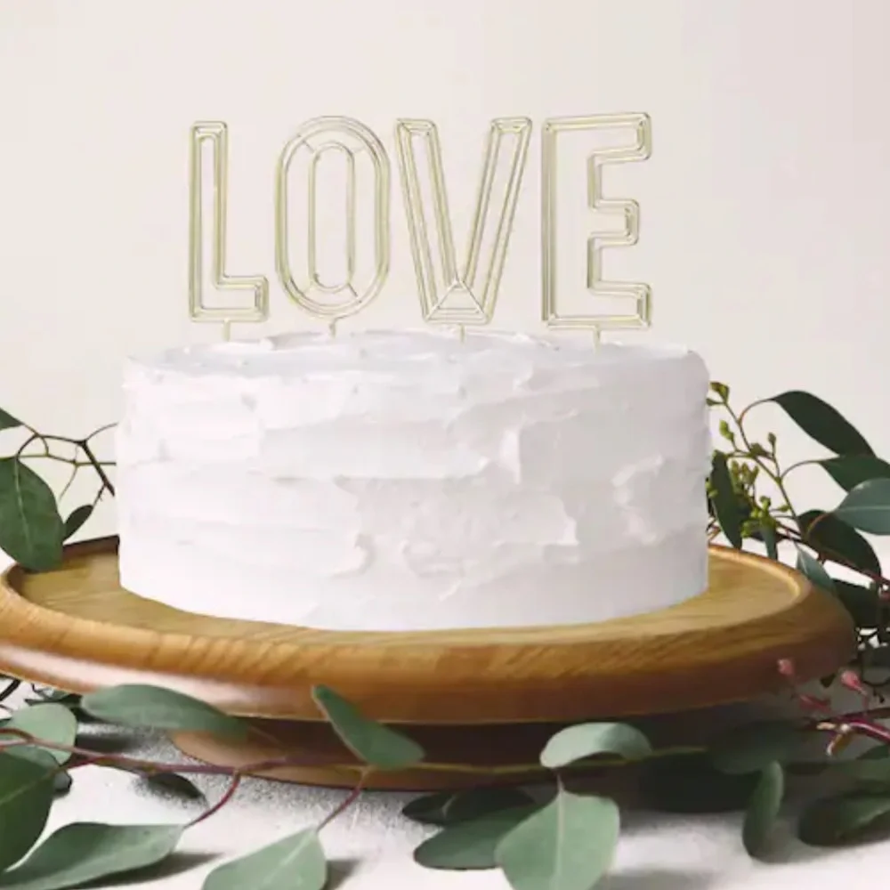 LOVE Lettering Cake Toppers